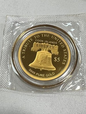 2023 Cook Islands Statue of Liberty .9999 Pure Gold $5 Coin E95 | eBay