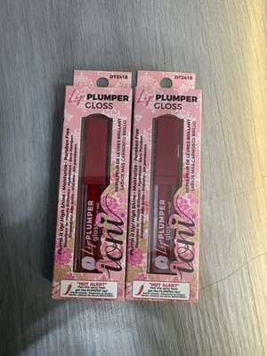 Lot of 2 Ioni Hot Alert Lip Plumper Gloss, Sheer Red