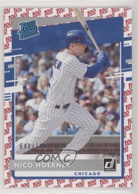 2020 Panini Donruss Rated One Hundred 48/100 Nico Hoerner #38 Rookie RC 00k5