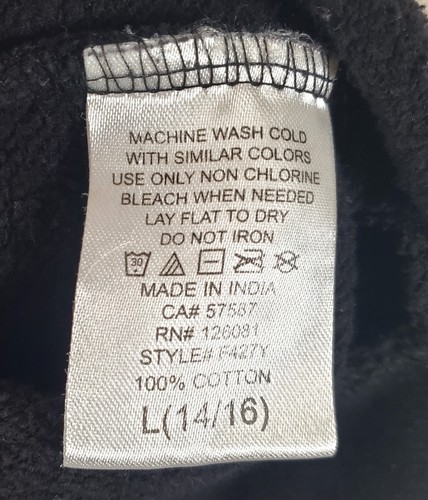 Reason Anti Social Black Graphic Embroidered Hoodie Boys Large 14/16 - Picture 10 of 11
