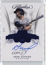 2018 Panini Flawless Flawless Finishes Sapphire 2/7 Jose Altuve #JA Auto 6fs
