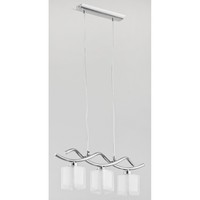 Weiß Chrom Moderne HäNgelampe Pendelleuchte 3X40W/E14 56X100 [Cm]