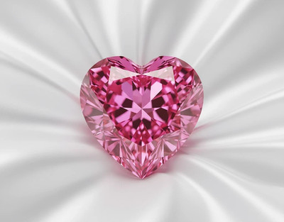 2 Ct Certified Lab Grown Diamond Heart Cut Pink Color D Grade VVS1