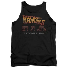 Back To The Future Ii Future Is Here Mens Tank Top Shirt Black Black Officially