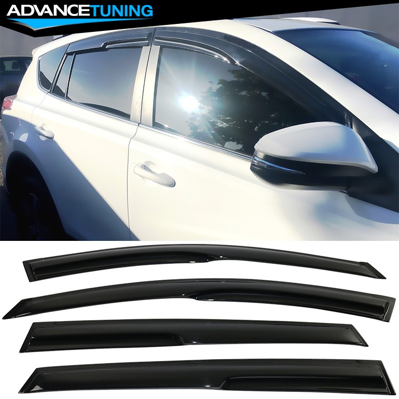 Smoke Tinted Window Visors For 2001-2003 Ford F150 Crew Cab & Lincoln Blackwood – 4-Piece Set