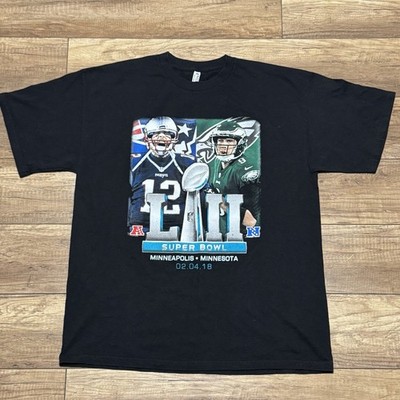 Allstyle Official Tom Brady Nick Foles NFL Super Bowl Graphic T Shirt Mens XL