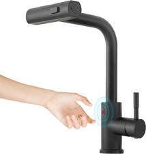 Touchless Kitchen Faucet Motion Sensor Hands Free Single Handle Kitchen Sink Fau