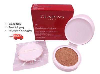 Clarins Everlasting Cushion Foundation REFILL w/Sponge HONEY 110 Sealed
