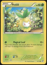 PETILIL 9/114 COMMON BLACK & WHITE POKEMON LIGHTLY PLAYED