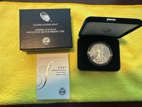 2021-W $1 AMERICAN SILVER EAGLE PROOF Type 1  w/OGP&COA
