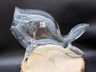 Vintage Clear Blenko Blown Glass Fish Vase, 11.75" L x 8”