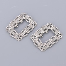 Schuhclips aus Kristall, 2 St&uuml;ck, zur Dekoration appliziert