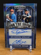 2025 Leaf Baseball Nation - 2 for the Show Carson Benge Brandon Sproat /7 AUTO