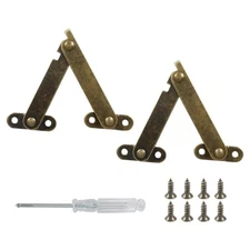 2Pack Lid Support Hinge Folding Lift Up Stay Hinge Display Bracket for Furniture
