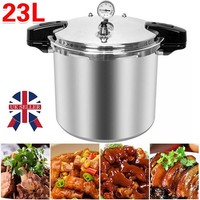 23L Large Pressure Canner Cooker commercial Kitchen Cookware Gauge