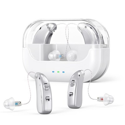 Rechargeable Digital Hearing Aid Severe Loss Invisible BTE Ear Aids High-Power