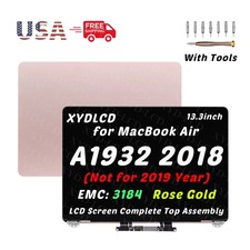 for MacBook Air Retina A1932 2018 EMC 3184 13" LCD Screen Replacement Rose Gold