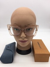 Montura óptica de anteojos Lensmart rosa claro transparente para mujer