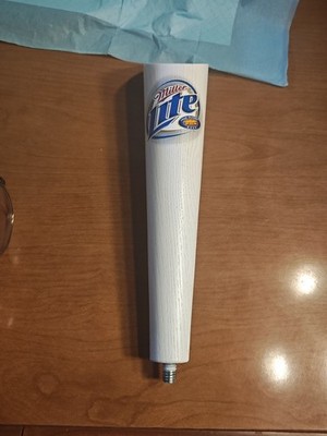 Mint Miller Lite Pilsner Wood Baseball Bat Style 12'' Tall Beer Tap Handle