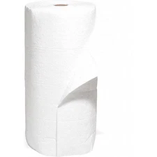 Spilltech Wr-H Sorbent Roll, 44 Gal, 30 In X 150 Ft, Oil, White, Polypropylene