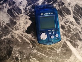 Blue Sega Brand Dreamcast Controller W/ Blue VMU Tested