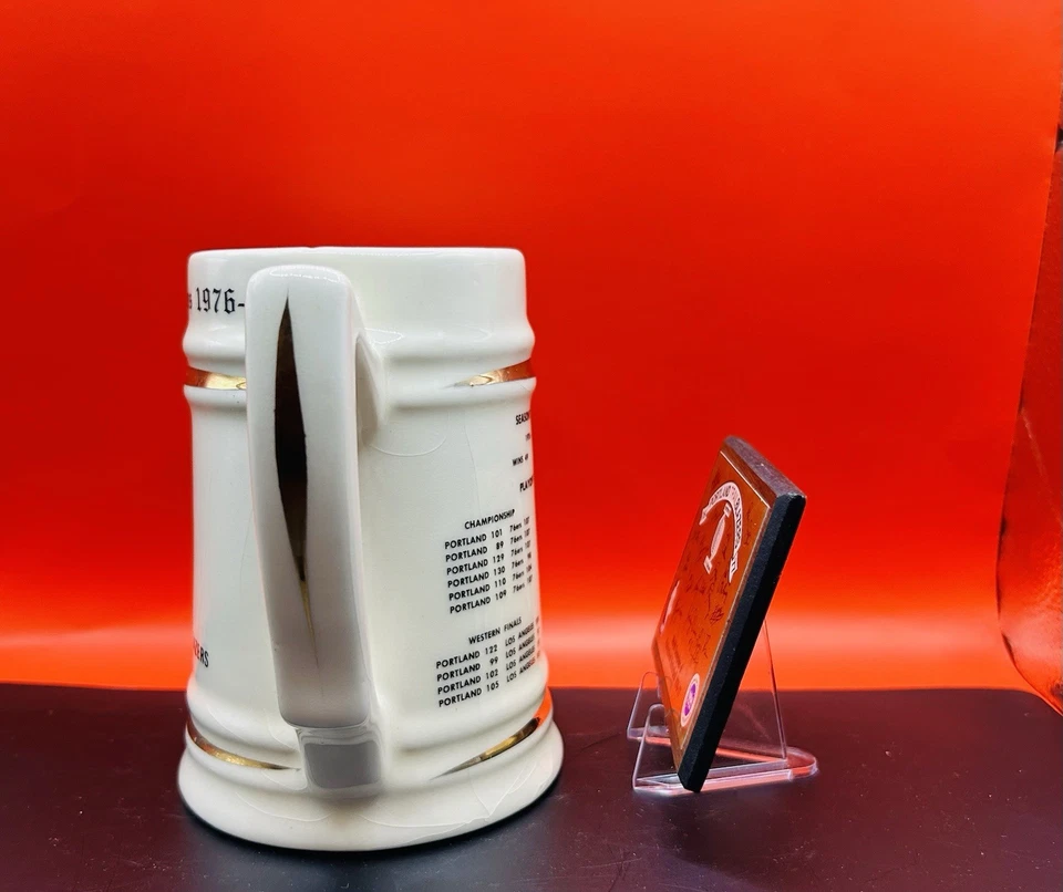 Portland Trail Blazers 76-77 NBA Championship Stein & team Printed Plaque. - Image 4 of 4