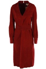 GUCCI RED SUEDE MIDI DRESS IT 42 UK 10