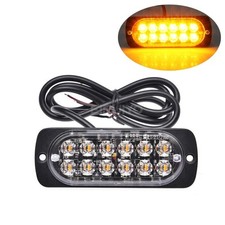 12 Led Strobe Light Emergency Warning Beacon 12v 24v Car Truck Amber Red Blue
