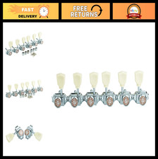 Vintage 3x3 Locking Guitar Tuners Set - Chrome Deluxe Tuning Keys for Electric,