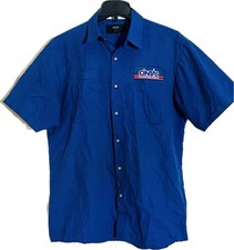 Cintas Mens Blue Work Shirt Short Sleeve Button Up Medium Barely Used Worn Once