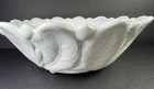 Vintage Indiana Glass WILD ROSE Round Footed Bowl White Milk Glass