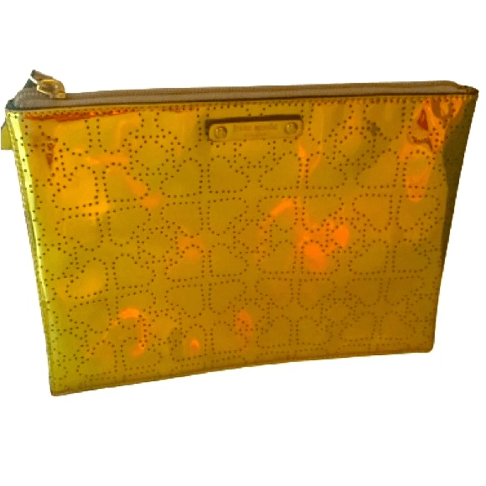 Bolsa de Maquillaje Kate Spade Gold Heart Metro Bolsa Grande con Cremallera Foto 2 de 4