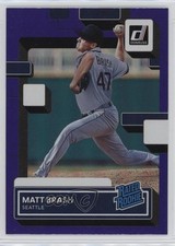 2022 Panini Donruss Rated Rookie Holo Purple Matt Brash #77 0c4