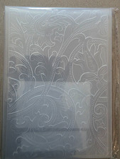 3D Paisley design Embossing Folders, Textured Embossed, transparent