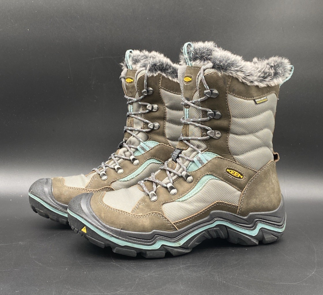 Stivali da trekking invernali Keen donna Durand Polar impermeabili pelliccia alti taglia 10