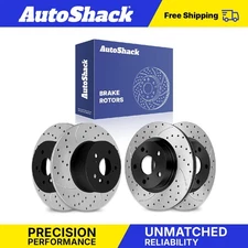 Front Rear Drilled Slotted Brake Rotors for Toyota Camry Lexus ES350 2.4L