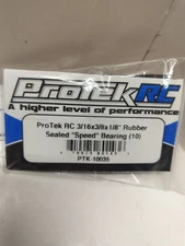 ProTek RC PTK-10035 3/16x3/8x1/8" Rubber Sealed "Speed" Bearing (25) Like 3977