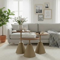 Couchtische Rund Modern Elegant Komfort Stilvoll Elegant Holz Braun