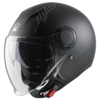 Rollerhelm MPH New ONE 22.06 DEMI-JET Urban mit zwei Visieren schwarz matt