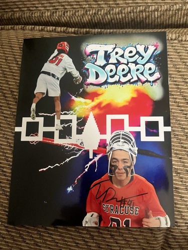 Syracuse Lacrosse Players Signed Photo 8 X10 Trey DEERE - 第 1/1 張圖片