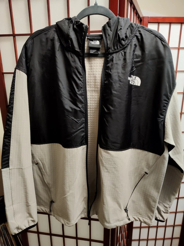 Chaqueta con capucha North Face Flashdry para hombre talla grande negra y tostada/arena excelente Foto 4 de 4