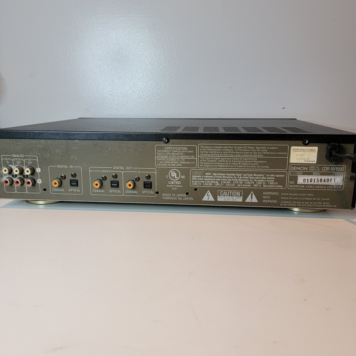Denon CDR-W1500 CD Dual Drawer Recorder Powers On Does Not Denon CDR-W1500 CD Dual Drawer Recorder Powers On Does Not