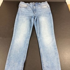 Express Jeans Women's 10 Regular High Rise Legging Ankle Blue Fade Stretch Denim