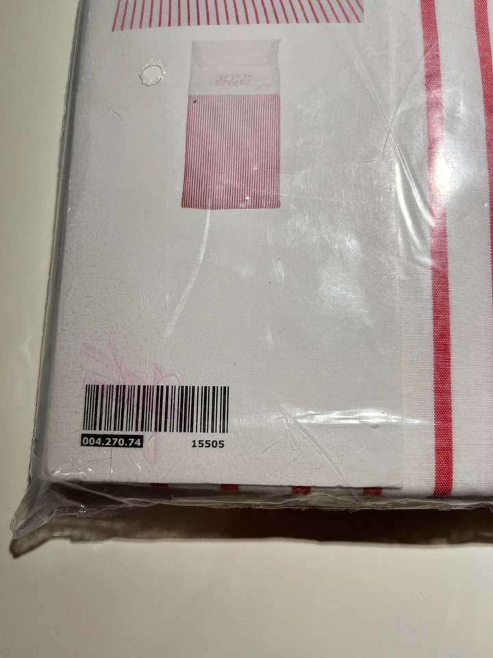 Nova capa de edredom/folha para berço IKEA GULSPARV, listra, vermelha 43 x 49 / 14 x 22 " - Imagem 3 de 3