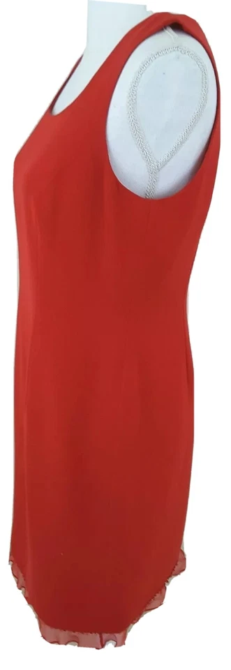 SPENSER JEREMY ~Woman Size 8P~ Red Sleeveless Sheath Party Dress Lined. - Image 4 of 4