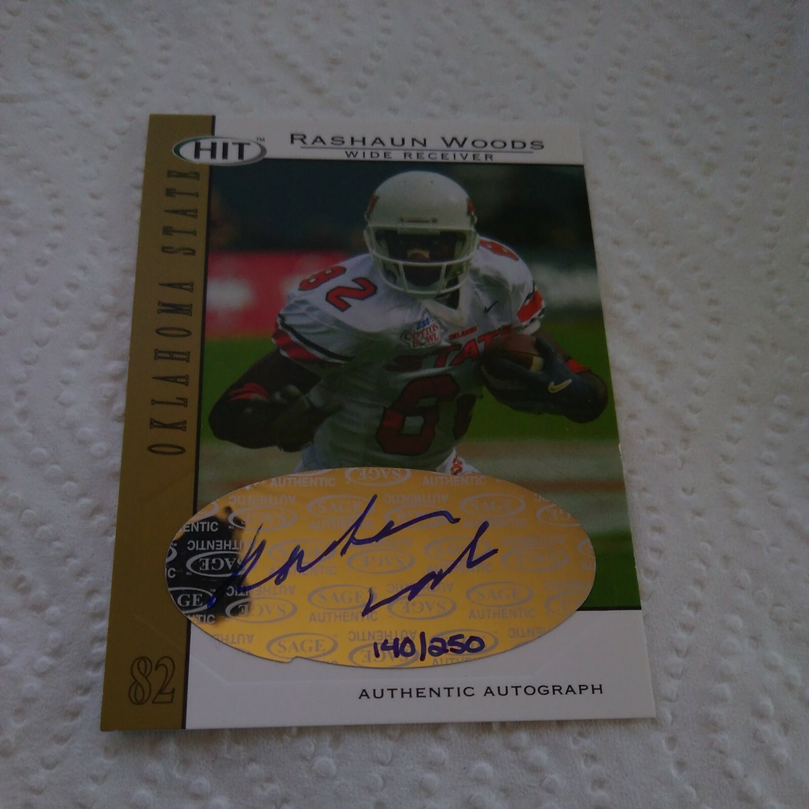 Rashaun Woods SA-GE Hit Autographs #A41 Base