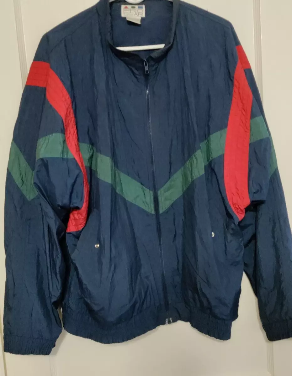 VINTAGE 80s 90s Pro Gear Men's L Windbreaker Jacket Track Y2K Nylon Lined
