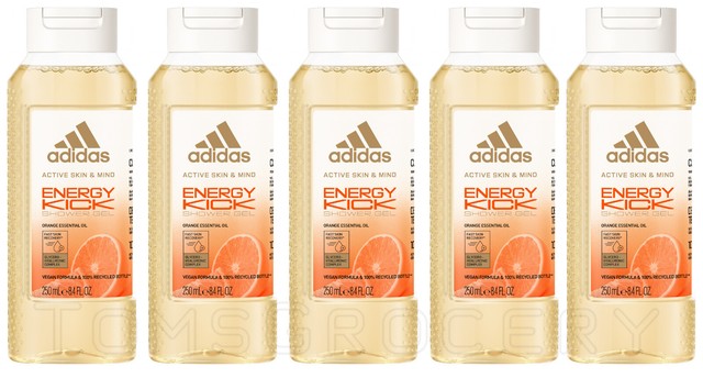 5 ADIDAS ENERGY KICK Orange Essential Oil Shower Gel 250ml
