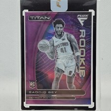 2020-21 Panini Flux Basketball Saddiq Bey Encased Titan Purple Prizm /25 RC