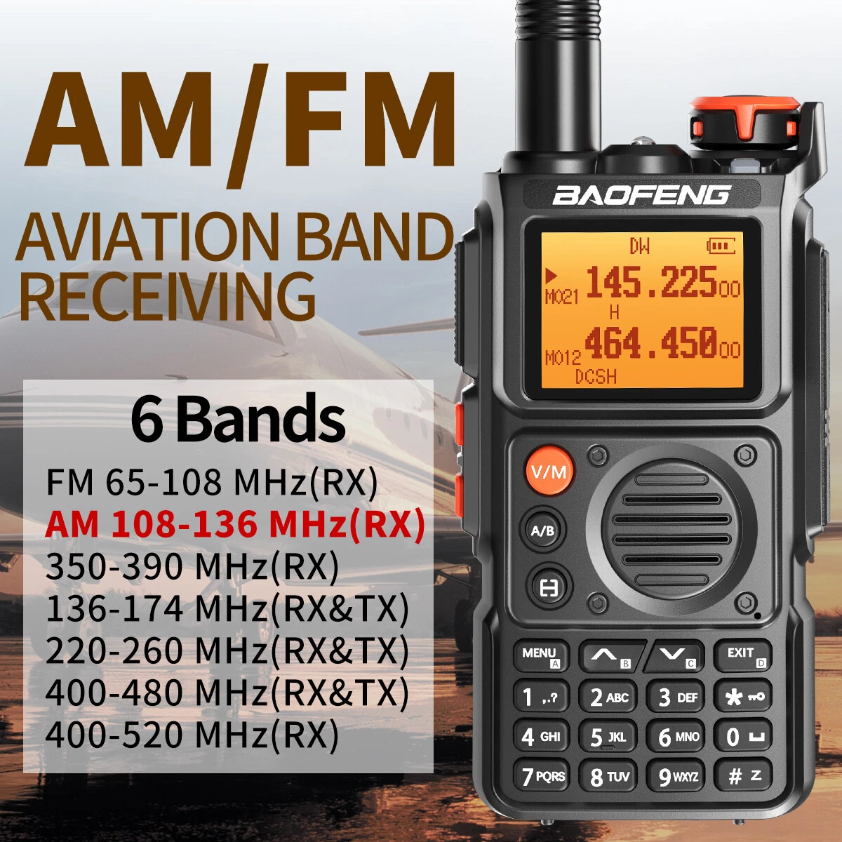 Baofeng UV-K6 Multi Band Walkie Talkie Type-C Long Range NOAA Ham Two Way Radio Baofeng UV-K6 Multi Band Walkie Talkie Type-C Long Range NOAA Ham Two Way Radio